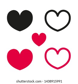 Flat design heart icon vector