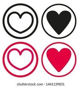 Flat design heart icon vector