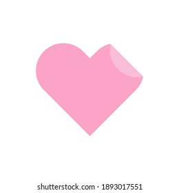 Flat design heart love vector graphics