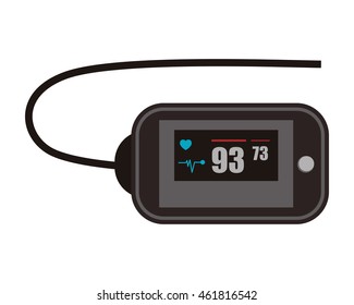 flat design heartrate wrist tracker icon vector illustration