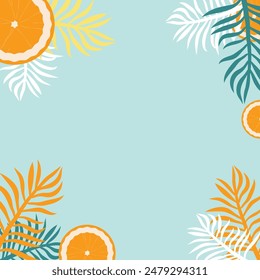 Flat design hello summer concept