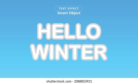 Flat design hello winter free vector