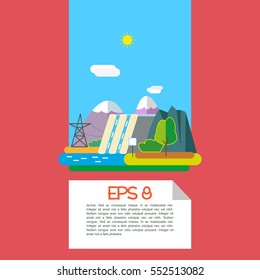 Flat design hidroelectric station