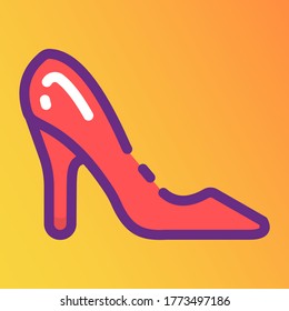 Flat design of high heel vector 