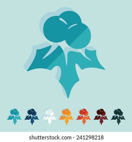 Flat design: holly berries