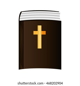 flat design holy bible icon vector illustration