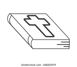 flat design holy bible icon vector illustration