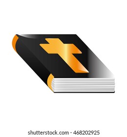 flat design holy bible icon vector illustration