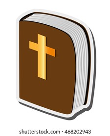 flat design holy bible icon vector illustration