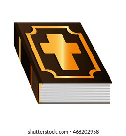 flat design holy bible icon vector illustration