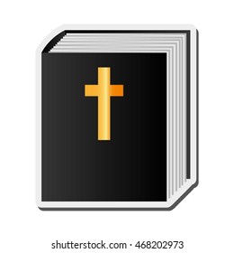 flat design holy bible icon vector illustration