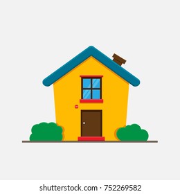 Flat design home icon
