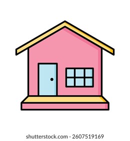 Flat Design Home Symbol Vector Icon