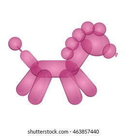 flat design horse balloon figure icon vector illustration