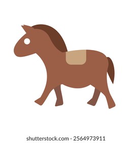 Flat design horse racing icon. Vector.