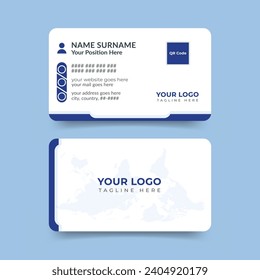 Flat design hospital medical services horizontal business card template