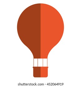 flat design hot air balloon icon vector illustration