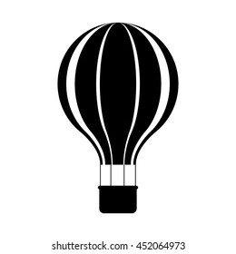 flat design hot air balloon icon vector illustration