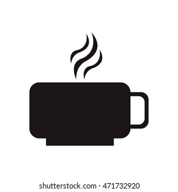 flat design hot cup icon vector illustration