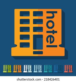 Flat design: hotel