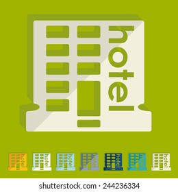 Flat design: hotel