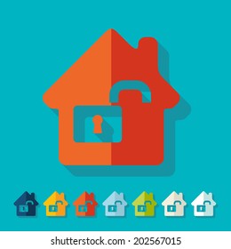 Flat design: house
