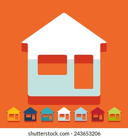 Flat design: house