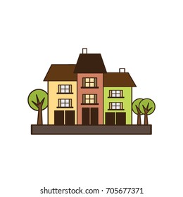 Flat design house or home icon. Real estate icon. Vector illustration.