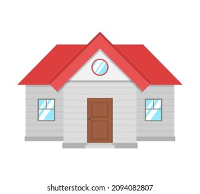 flat design house icon vector