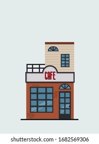 Flat design house - vector. Beautiful house. color and shape of the old house.