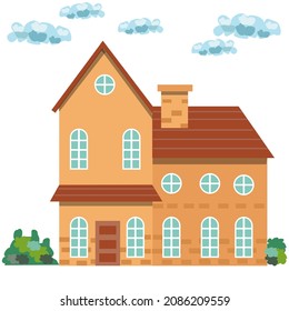 Flat Design House Vector Illustration