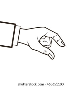 flat design human hand icon vector illustration
