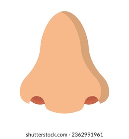 Flat design human nose icon. Vector.