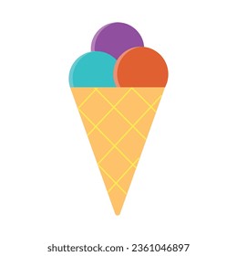 Diseño plano de un helado