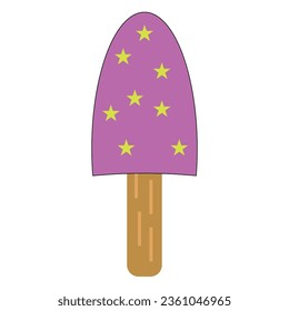 Flat design of an ice cream