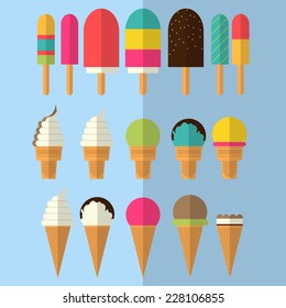 Flat Design Ice Cream Colletcion