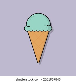 Flat Design Ice Cream Illustration