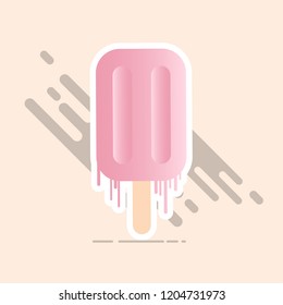 flat design ice cream summer with sweet food