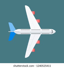 Flat design icon of aa airplane.