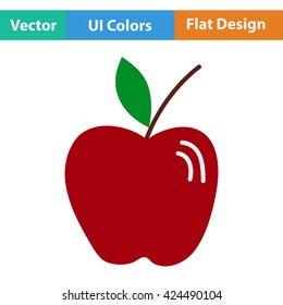 Flat design icon of Apple in ui colors. Vector illustration. 