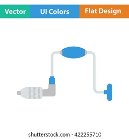 Flat design icon of Auger in ui colors. Vector illustration. 