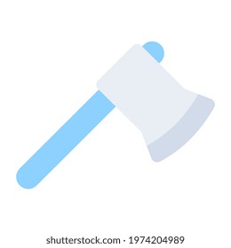 A flat design, icon of axe