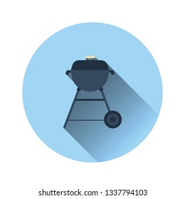 Icono de diseño plano de barbacoa en colores ui. Ilustración vectorial.