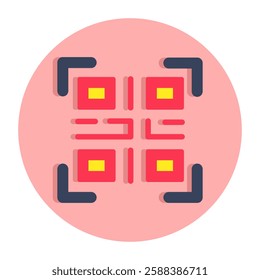 A flat design icon of barcode