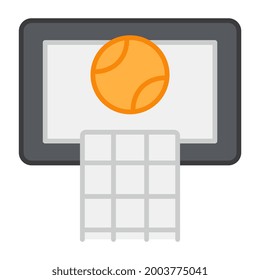 A flat design, icon of basketball 