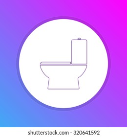 Flat Design Icon - Bathroom Sign