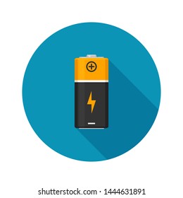 flat design icon battery. isolated on white background.illustration Vector battery 