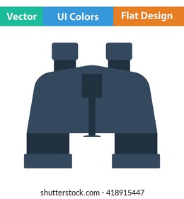 Flat design icon of binoculars in ui colors. Vector illustration.