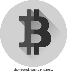 Flat design Icon of Bitcoin