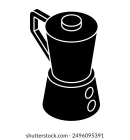 Ein flaches Design-Symbol des Mixers 